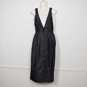 knee length dresses for ladies Suki Square Neck Midi Dress - Black